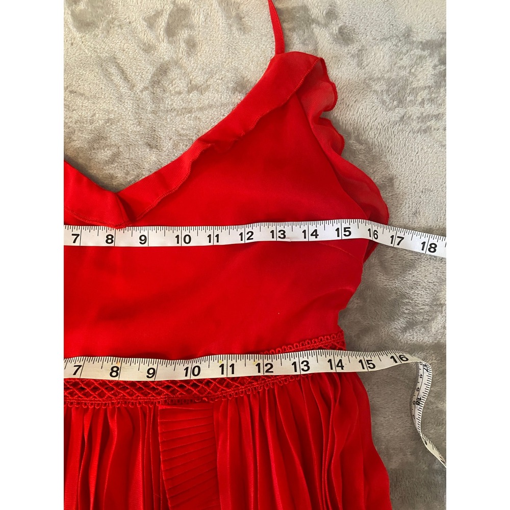 Lulu's Red Ruffle Midi Dress - Picture 15 of 15